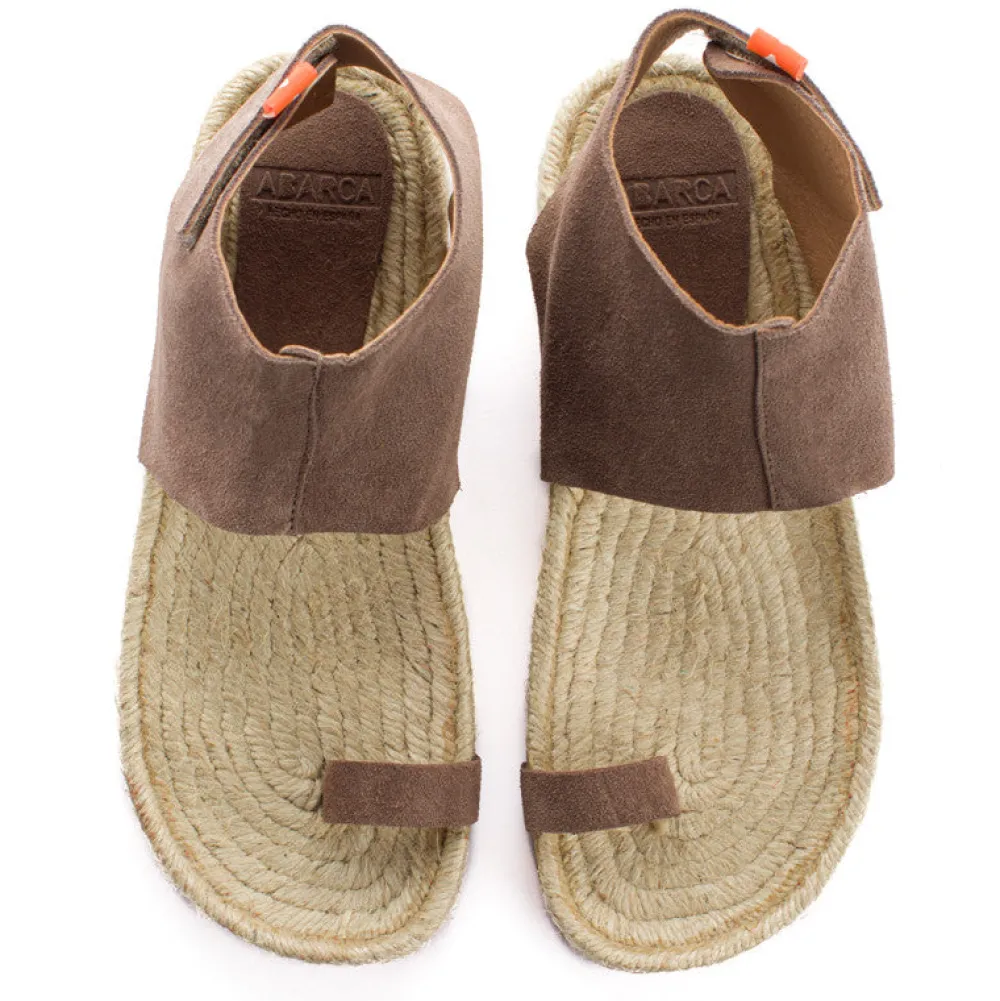 Abarca Shoes Sandalias Yute^Sandalias Piel Ibiza Topo