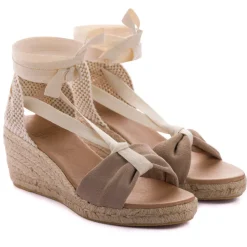 Abarca Shoes Alpargatas Con Cuñas^Sicilia Cuna Cinta Piel Piedra