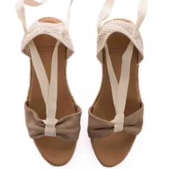 Abarca Shoes Alpargatas Yute^Sicilia Cuna Cinta Piel Piedra